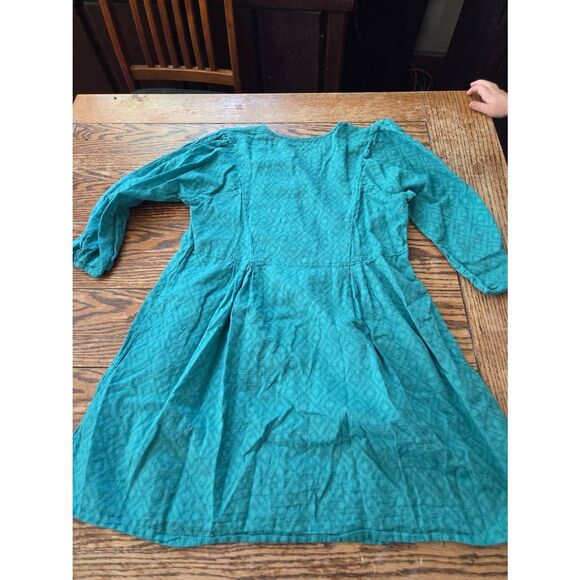 Gudrun Sjoden blue/green cotton pocketed tunic dress sz XS - Picture 4 of 4